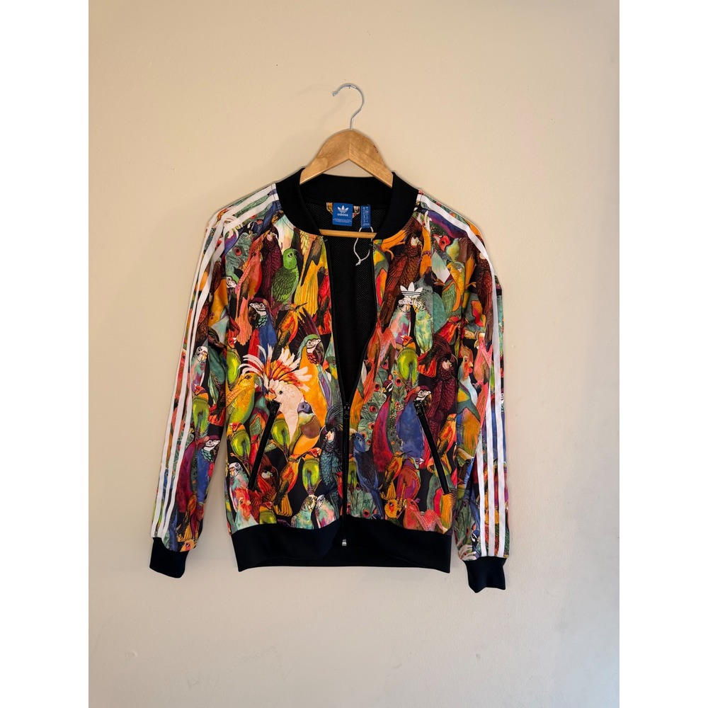 Adidas Originals Farm Company Tropical Parrot Bird Print Track Jacket Small - Picture 3 of 12